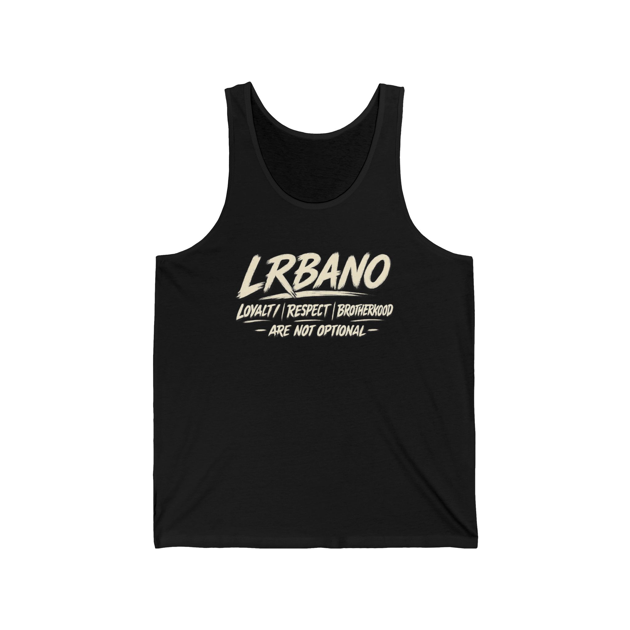 LBRANO Loyalty Brotherhood Respect Tank Top — Bold Graphic Sleeveless Shirt