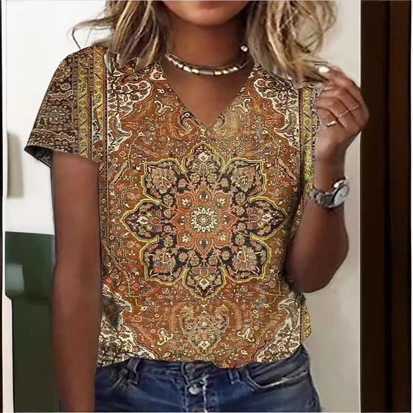 3D Rose Morning Glory Graphic T-Shirt - Image 2