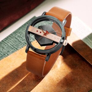 TOMI Hollow Design See-Through Table: Unisex Casual Watche