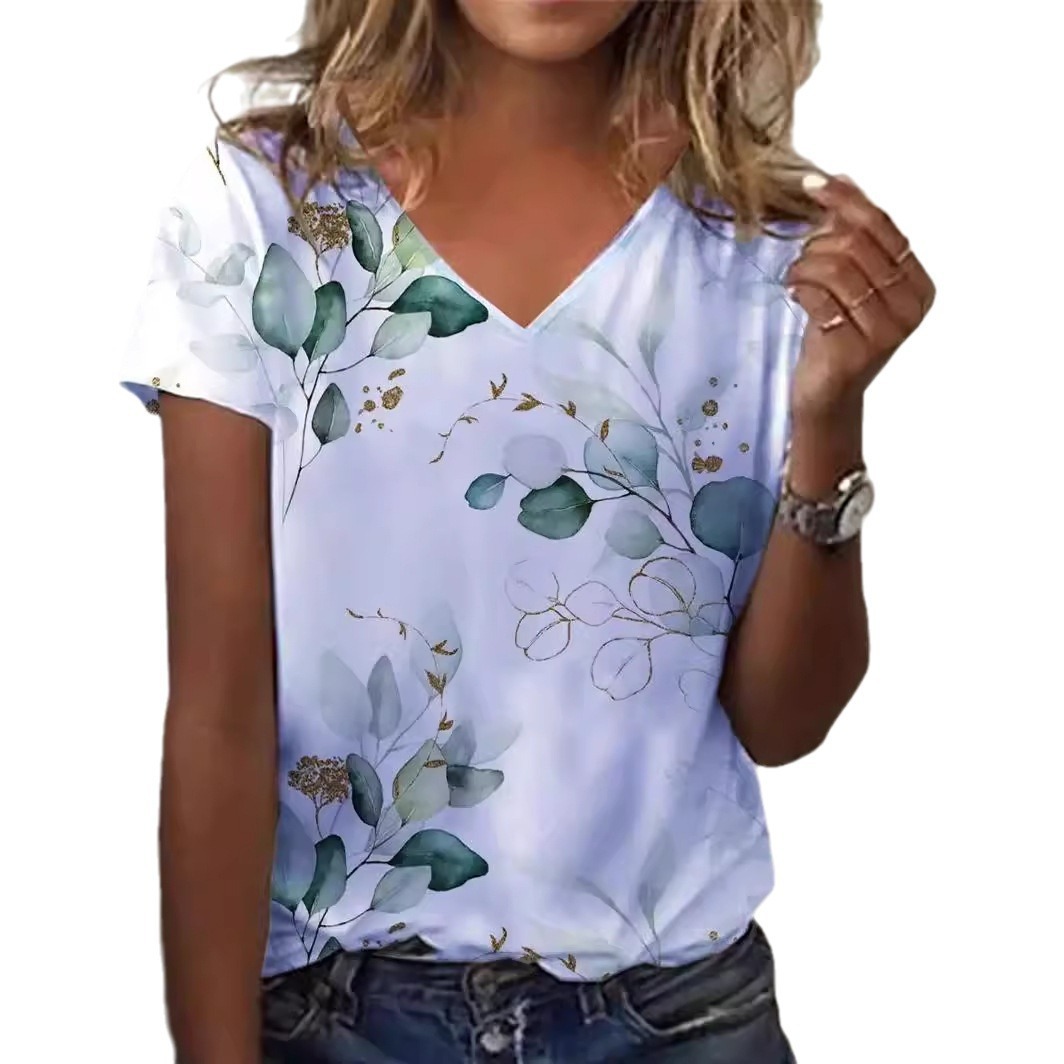 3D Rose Morning Glory Graphic T-Shirt - Image 5