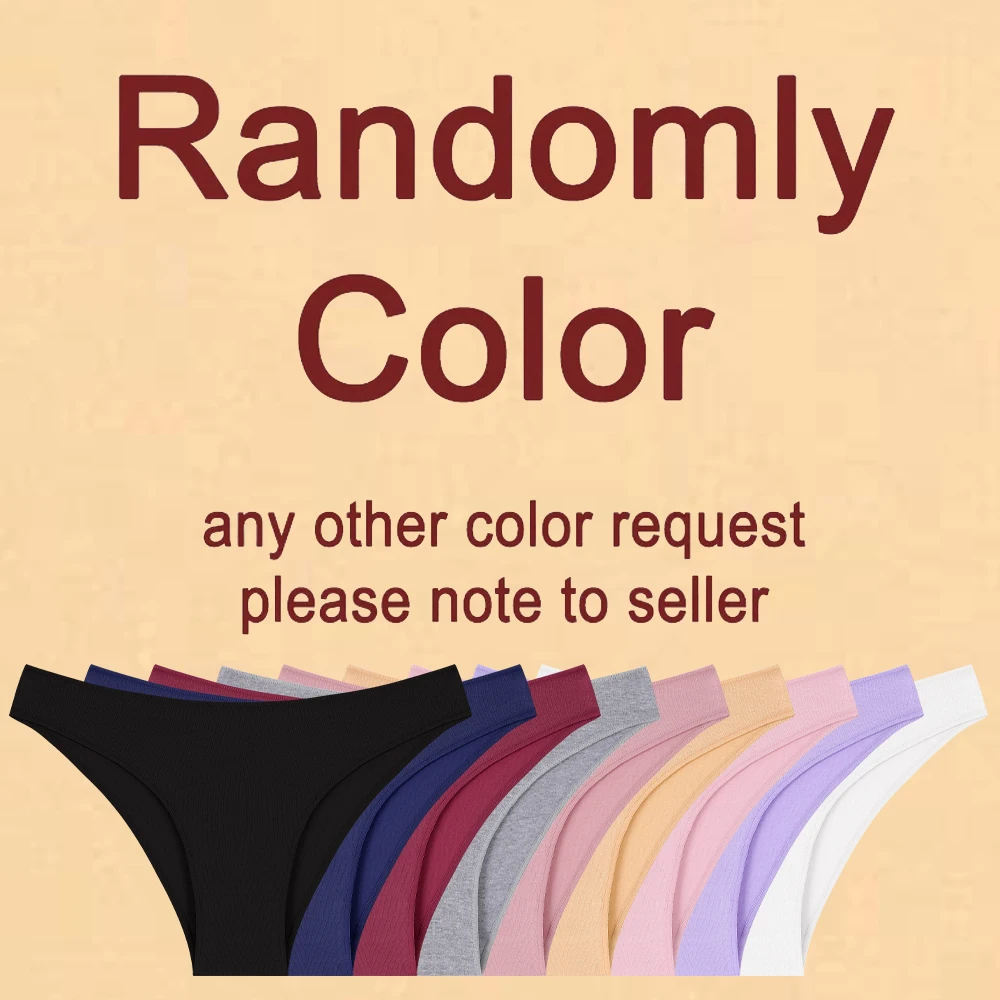 5-Piece Set of Women's Seamless Cotton Low-Waist Briefs in Solid Colors - Image 11
