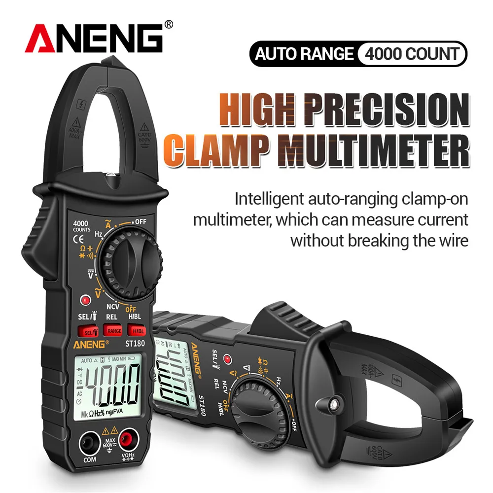 ANENG ST180 Digital AC Current Clamp Meter - Precision & Versatility for Electrical Projects