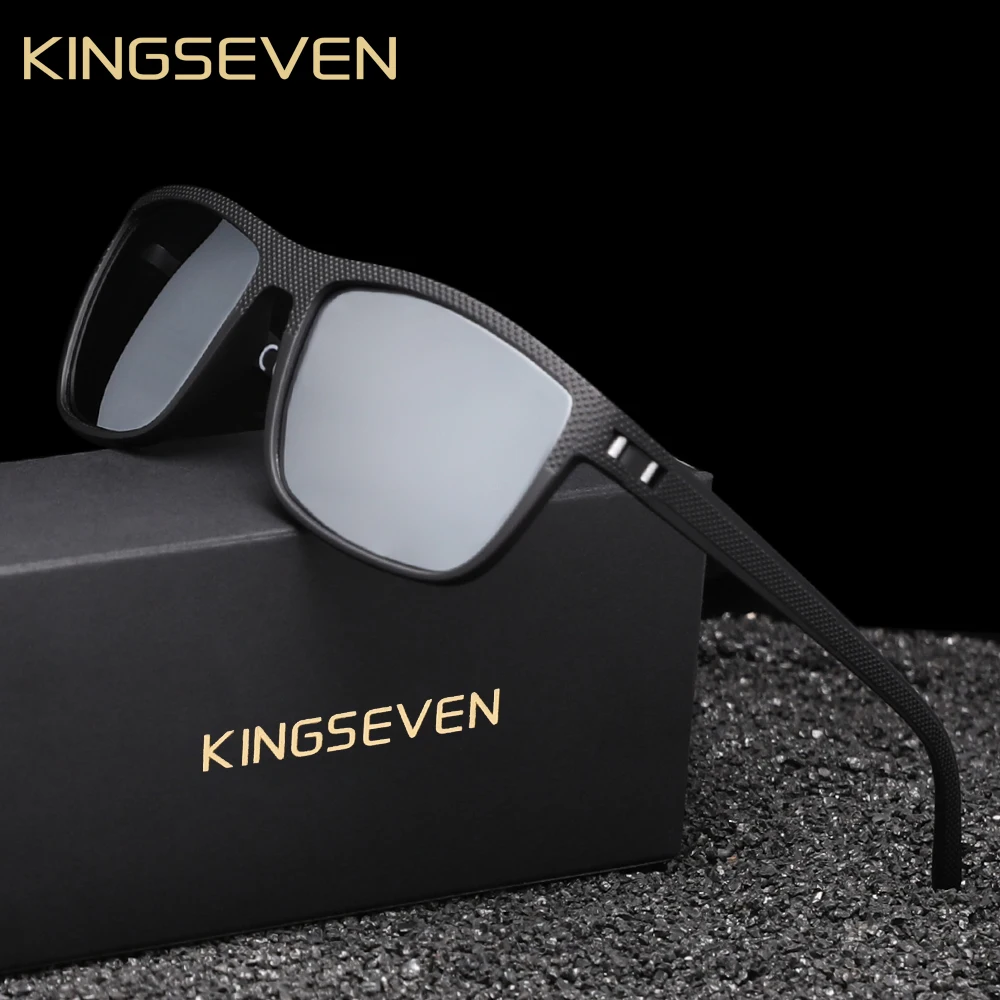 KINGSEVEN Men’s Polarized Square Sunglasses with Protection - Image 9
