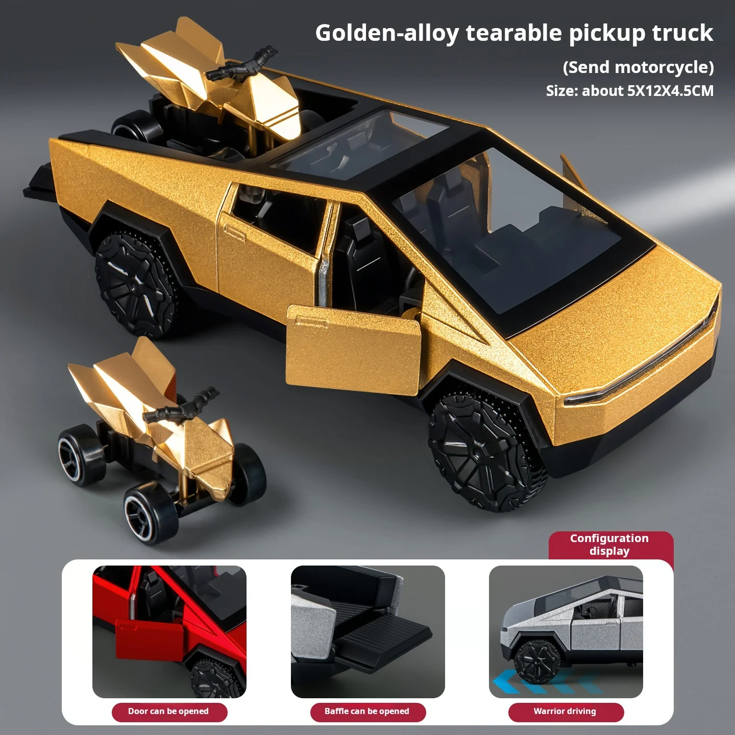 1:36 Scale Die-Cast Cybertruck Toy - Off-Road Adventure Vehicle - Image 7