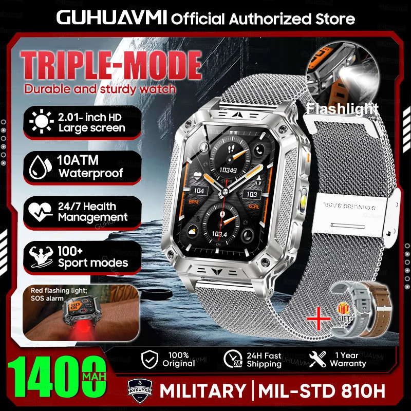 GUHUAVMI 10ATM AMOLED Smart Watch with 1400mAh Battery, Heart Rate & GPS - Image 26