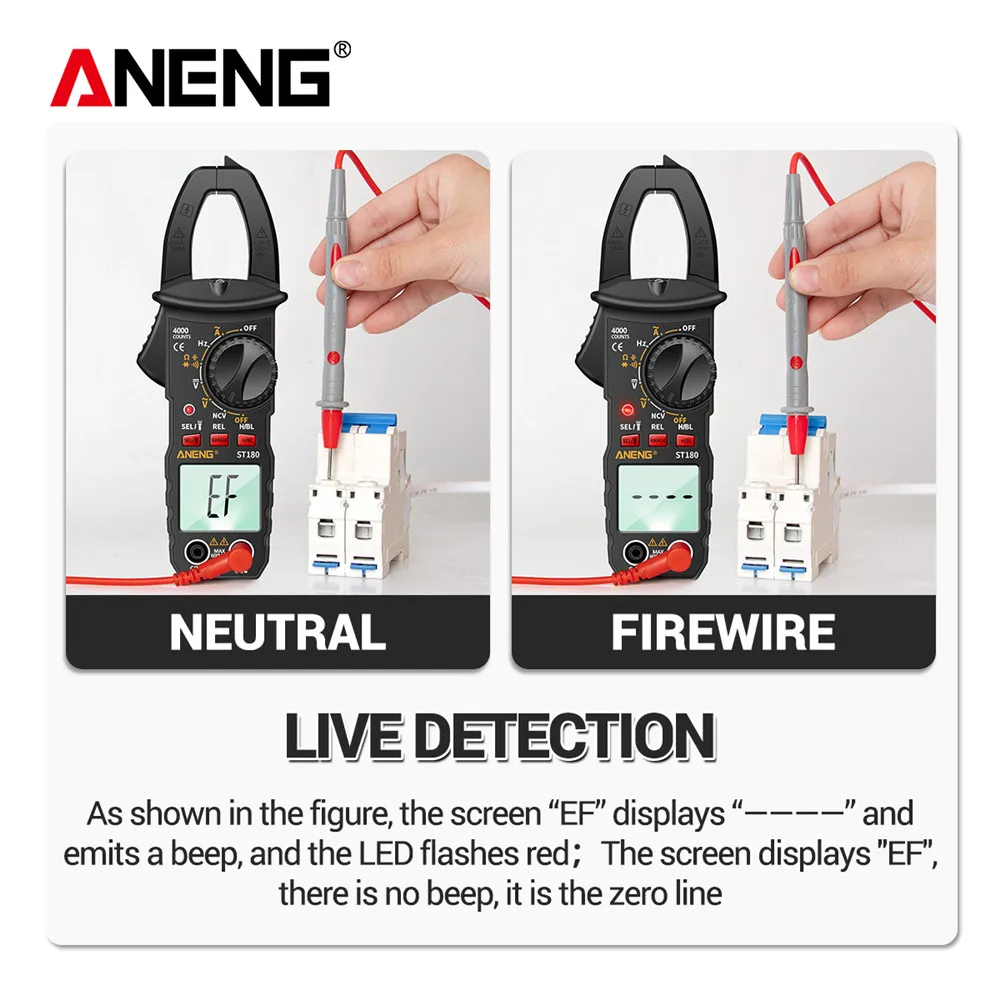 ANENG ST180 Digital AC Current Clamp Meter - Precision & Versatility for Electrical Projects - Image 4