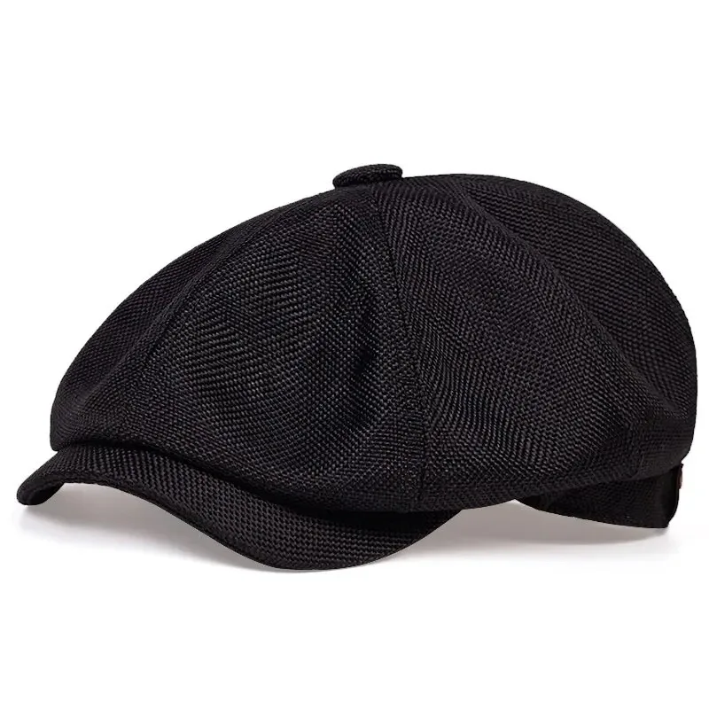 Unisex Striped Linen Newsboy Cap (Twill) for All-Season Casual Wear - Image 6