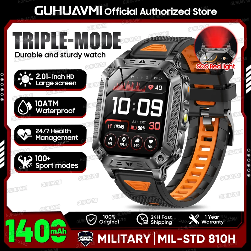 GUHUAVMI 2.01" Waterproof AMOLED Sports Smartwatch with Bluetooth Calling, 1400mAh Battery & - Image 27