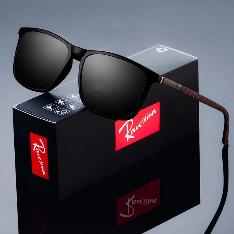 Ravenisa Rectangle Polarized Sunglasses for Men, TAC Lenses - Image 5