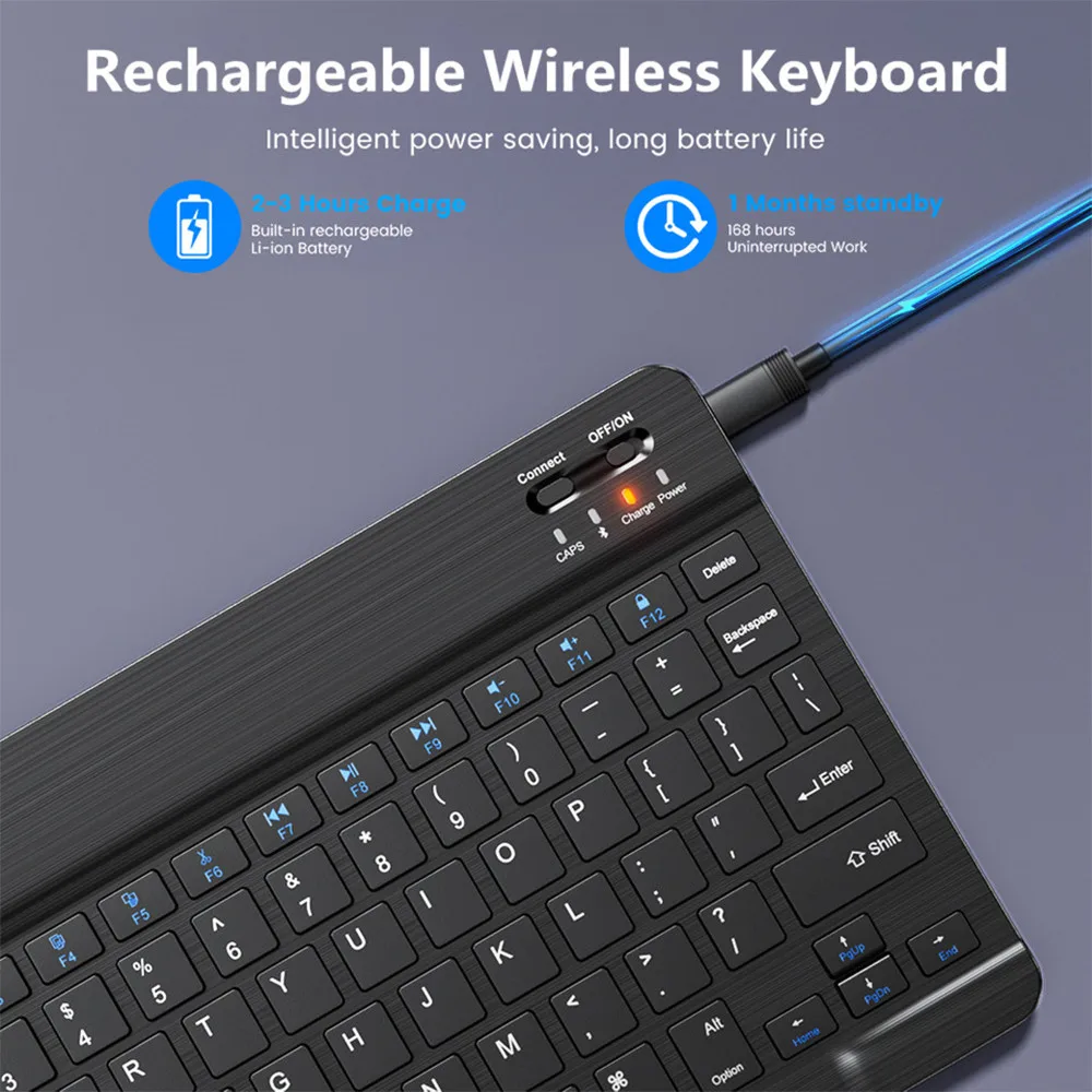 All-in-One Bluetooth Wireless Keyboard and Mouse for iOS, Android, and Windows Tablets - Image 5