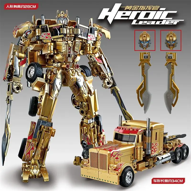 BLOKEES 30CM Transformation Robot Model Toy (Optimus Prime/Bumblebee/Megatron) Alloy Star Commander Truck - Image 14