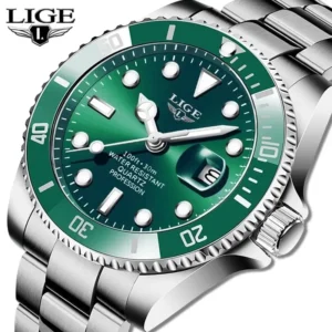 LIGE Luxury Fashion Diver Watch - Stylish, Durable & Water-Resistant Timepiece