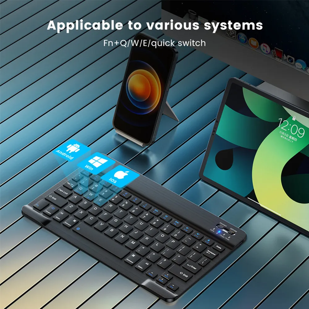 All-in-One Bluetooth Wireless Keyboard and Mouse for iOS, Android, and Windows Tablets - Image 4