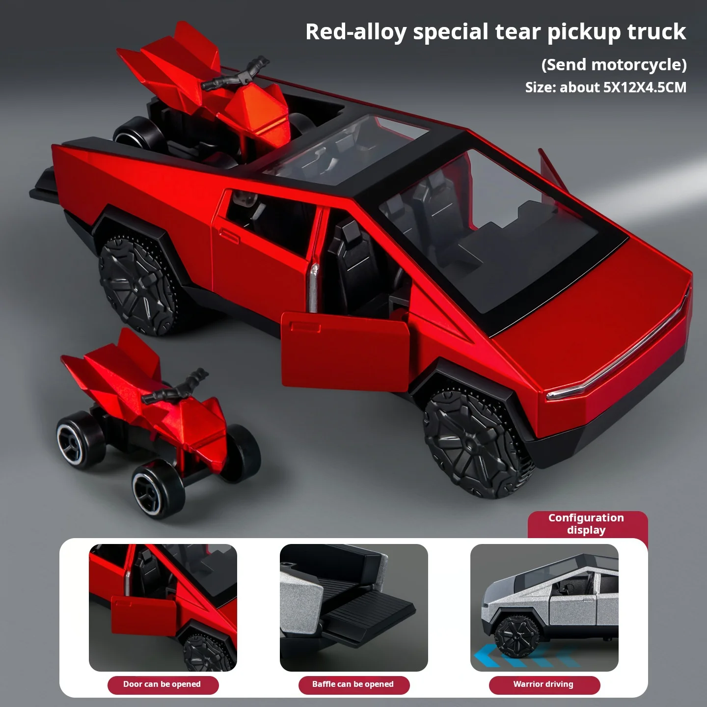 1:36 Scale Die-Cast Cybertruck Toy - Off-Road Adventure Vehicle - Image 9