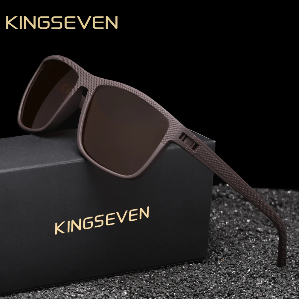 KINGSEVEN Men’s Polarized Square Sunglasses with Protection - Image 8
