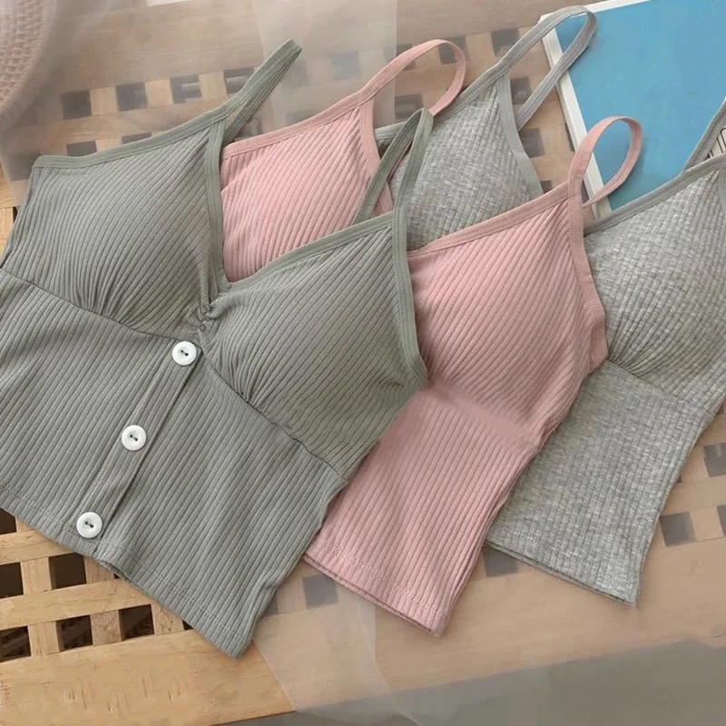 Stylish Women's Knitted Tank Top - Casual Vest with Button Detail - Image 4