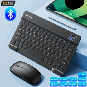 All-in-One Bluetooth Wireless Keyboard and Mouse for iOS, Android, and Windows Tablets