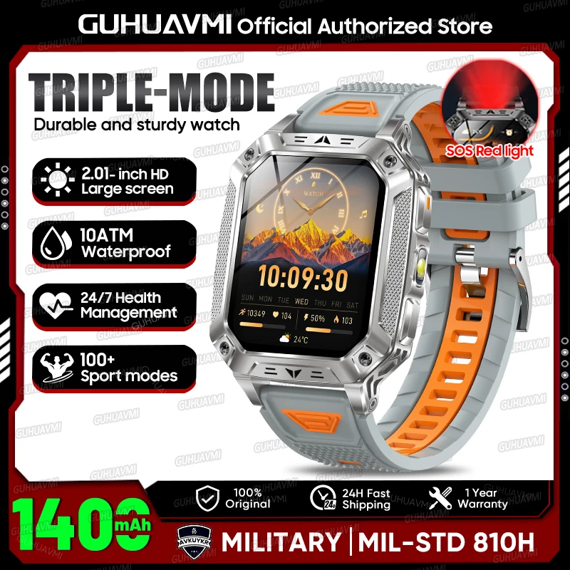 GUHUAVMI 2.01" Waterproof AMOLED Sports Smartwatch with Bluetooth Calling, 1400mAh Battery & - Image 26