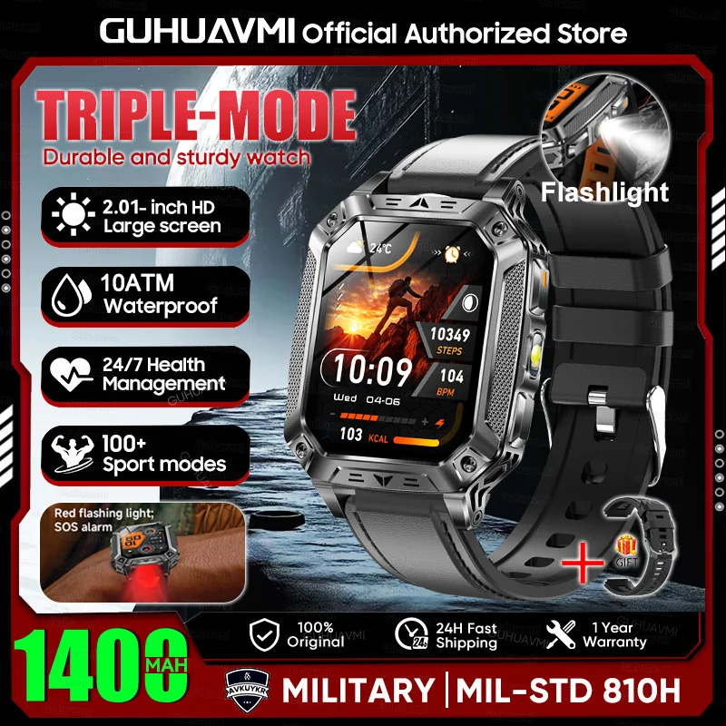 GUHUAVMI 10ATM AMOLED Smart Watch with 1400mAh Battery, Heart Rate & GPS - Image 21