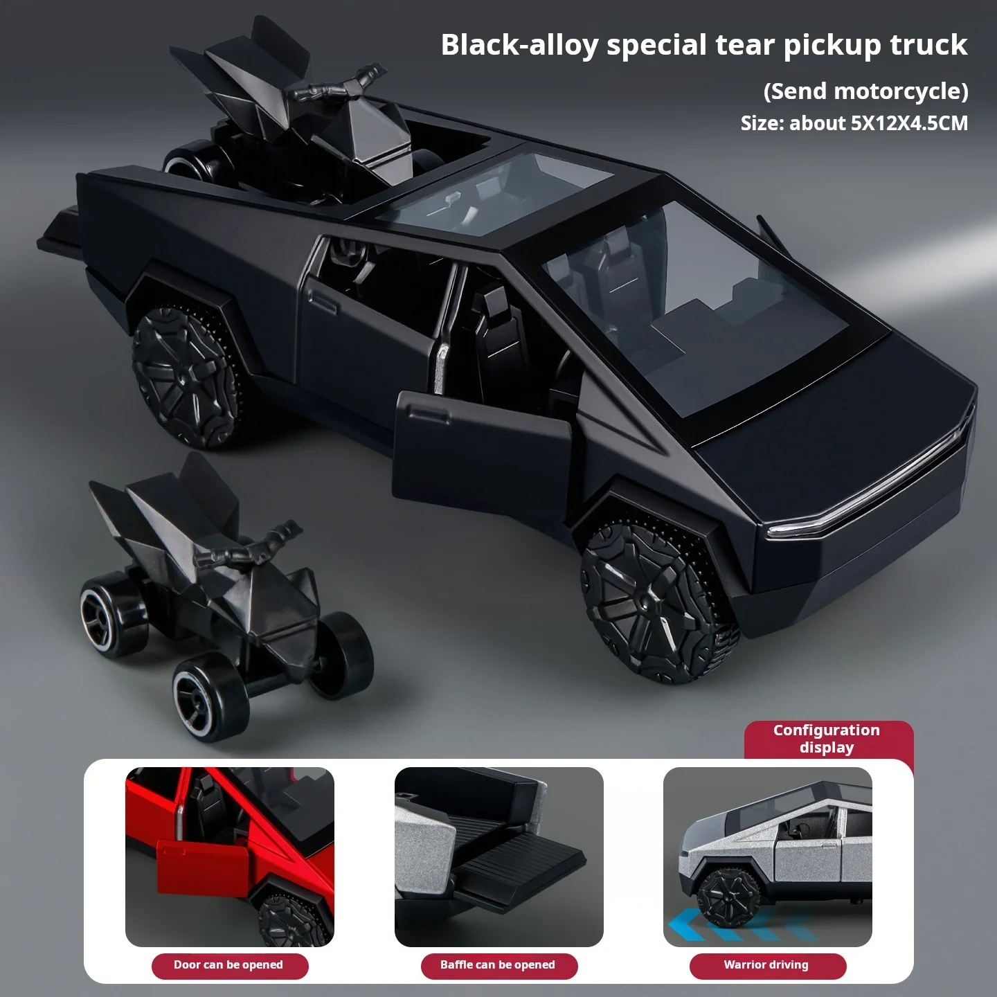 1:36 Scale Die-Cast Cybertruck Toy - Off-Road Adventure Vehicle - Image 10
