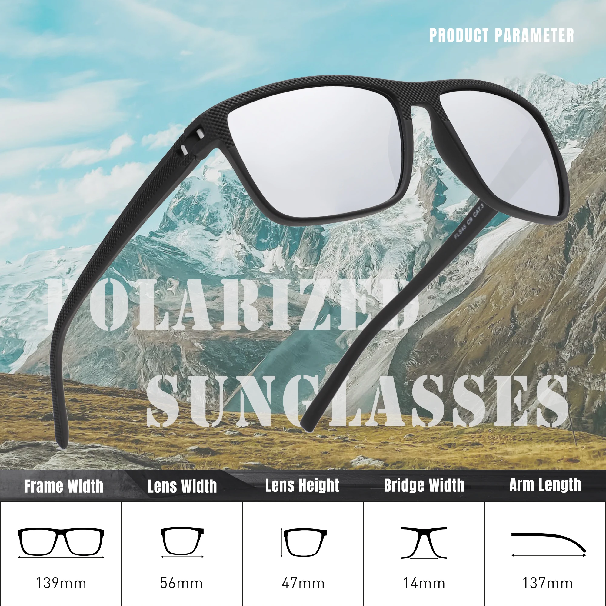 KINGSEVEN Men’s Polarized Square Sunglasses with Protection - Image 2