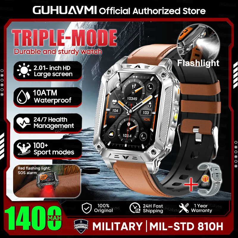 GUHUAVMI 10ATM AMOLED Smart Watch with 1400mAh Battery, Heart Rate & GPS - Image 20