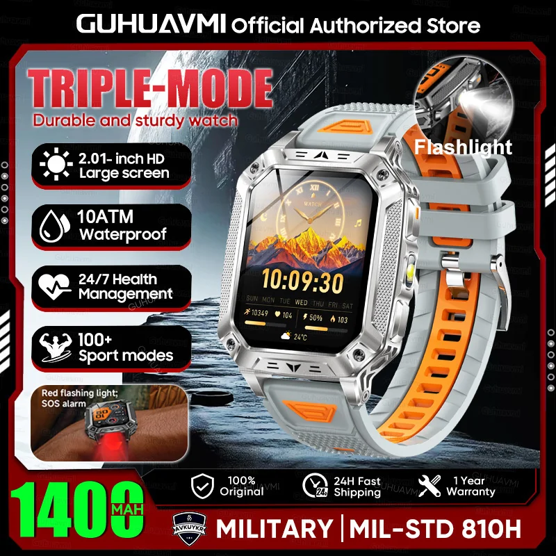 GUHUAVMI 10ATM AMOLED Smart Watch with 1400mAh Battery, Heart Rate & GPS - Image 10