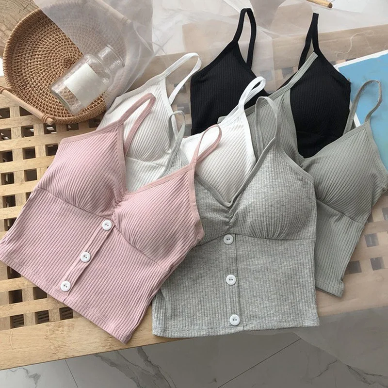 Stylish Women's Knitted Tank Top - Casual Vest with Button Detail - Image 2