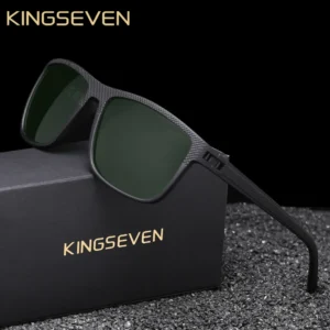 KINGSEVEN Men’s Polarized Square Sunglasses with Protection
