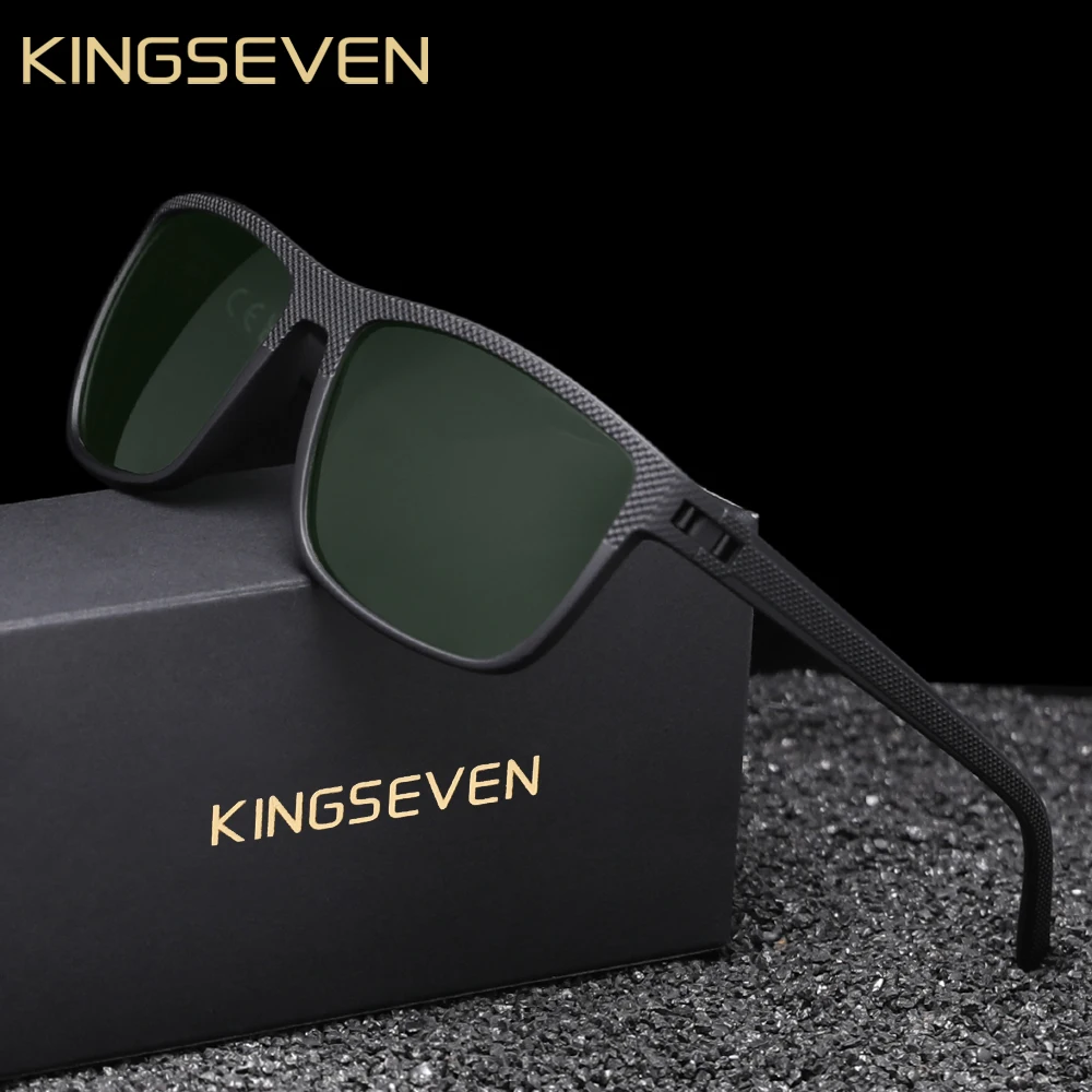 KINGSEVEN Men’s Polarized Square Sunglasses with Protection
