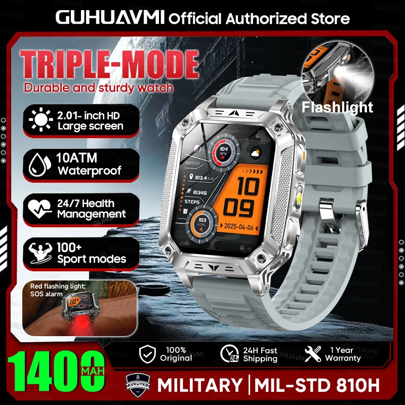 GUHUAVMI 10ATM AMOLED Smart Watch with 1400mAh Battery, Heart Rate & GPS - Image 12