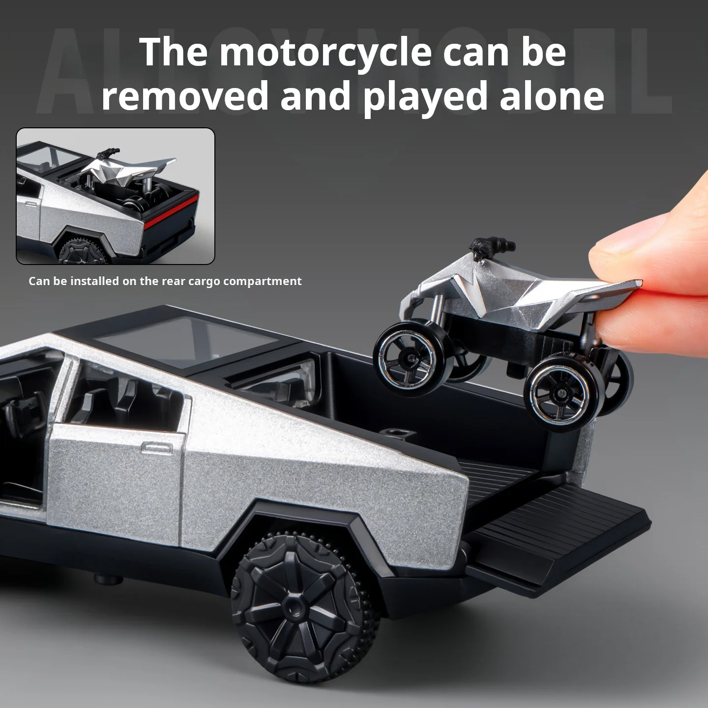 1:36 Scale Die-Cast Cybertruck Toy - Off-Road Adventure Vehicle - Image 5
