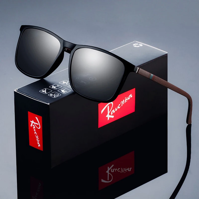 Ravenisa Rectangle Polarized Sunglasses for Men, TAC Lenses - Image 6