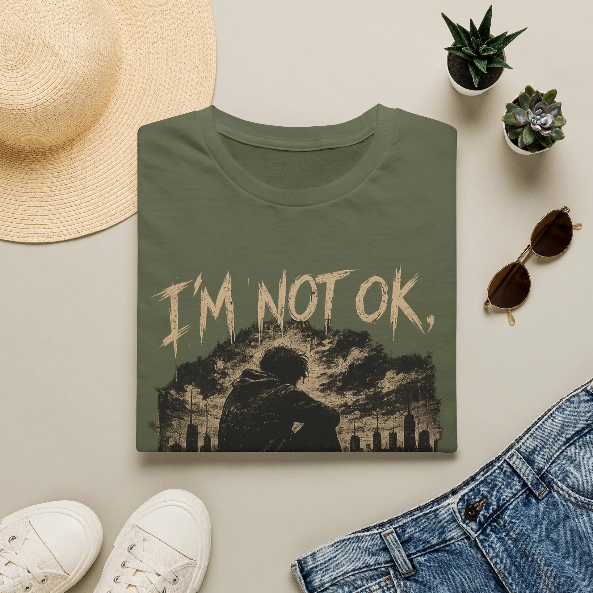 I'm Not OK T-Shirt — Mental Health Awareness Graphic Tee - Image 19