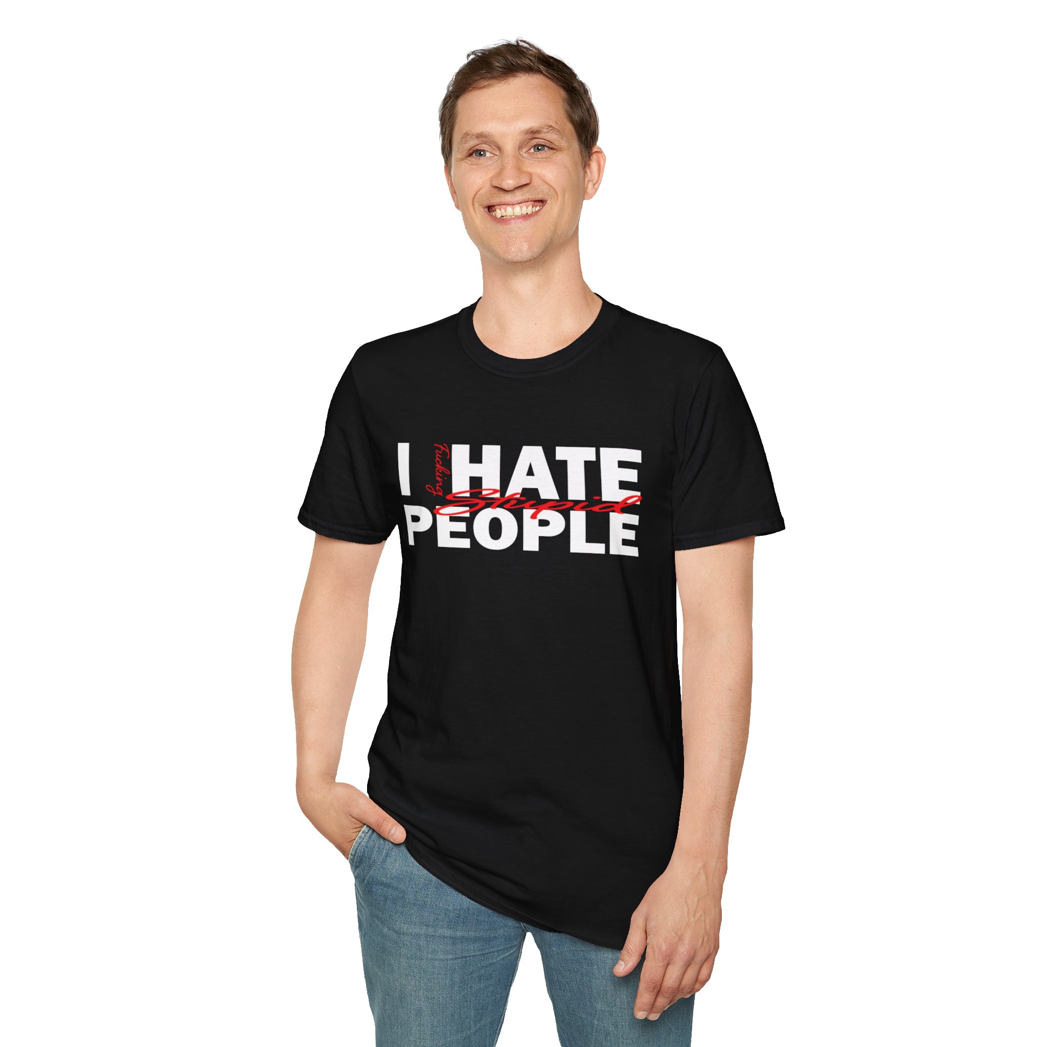 T-Shirt — 'Feeling Stupid' Script Graphic Tee - Image 7