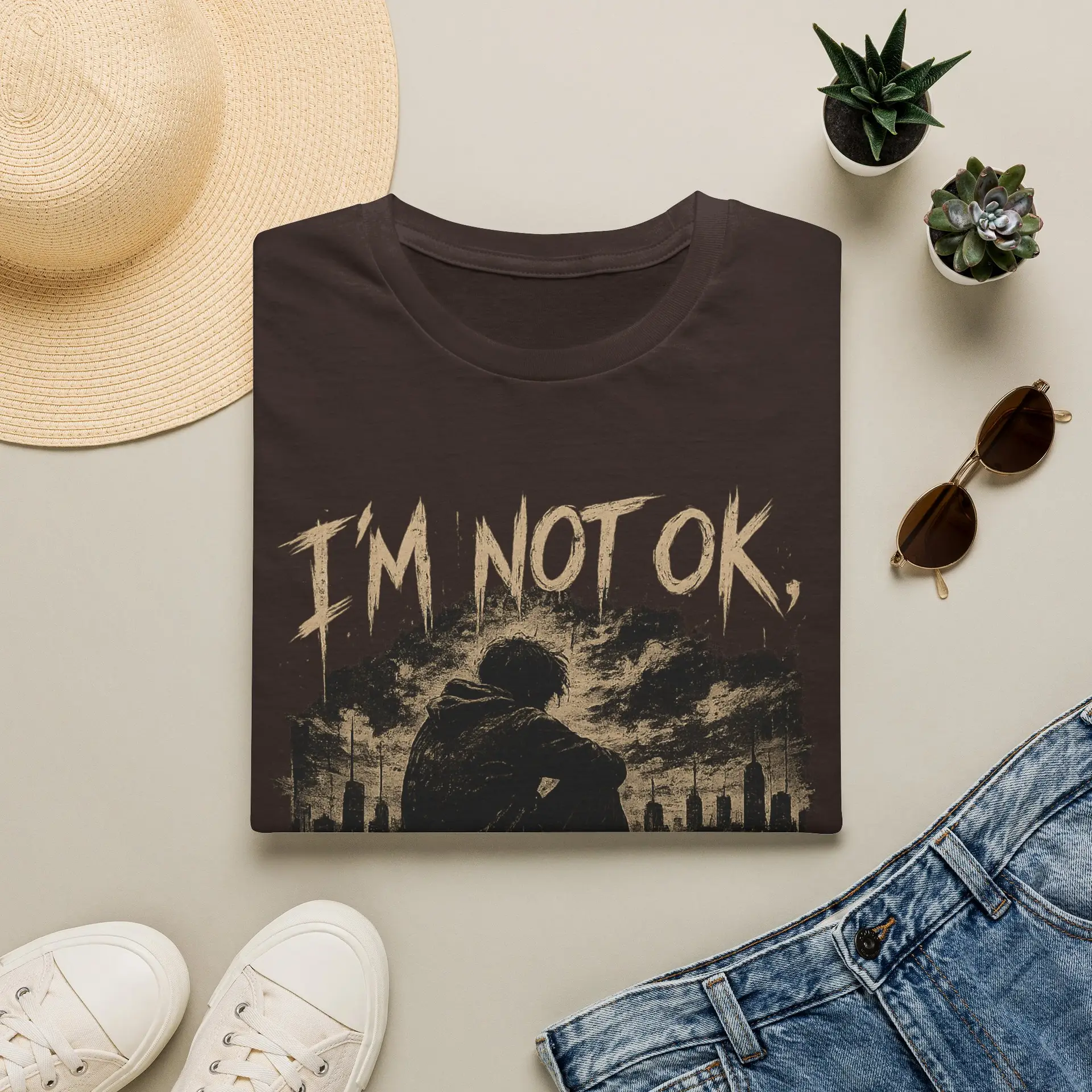 I'm Not OK T-Shirt — Mental Health Awareness Graphic Tee - Image 12