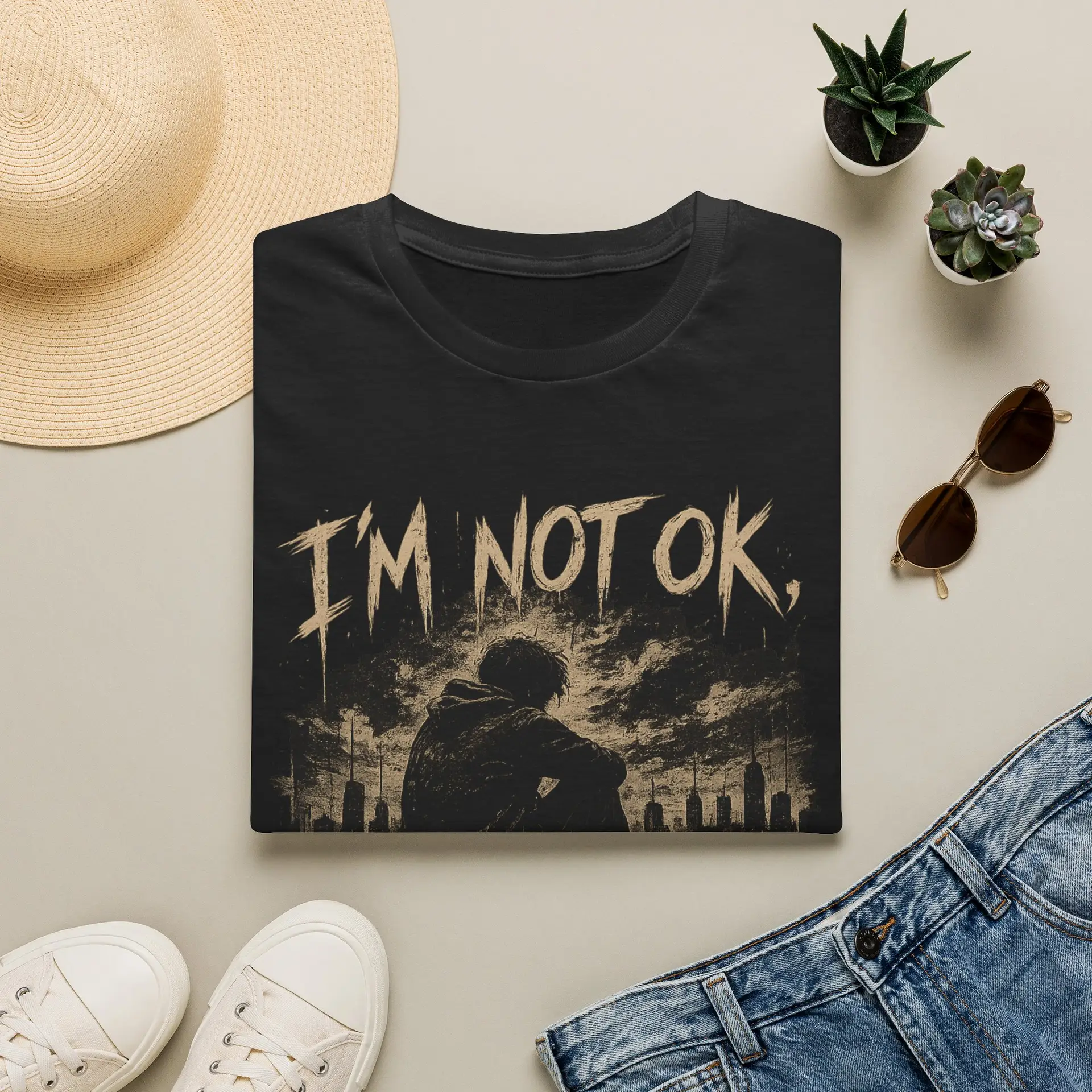 I'm Not OK T-Shirt — Mental Health Awareness Graphic Tee - Image 2