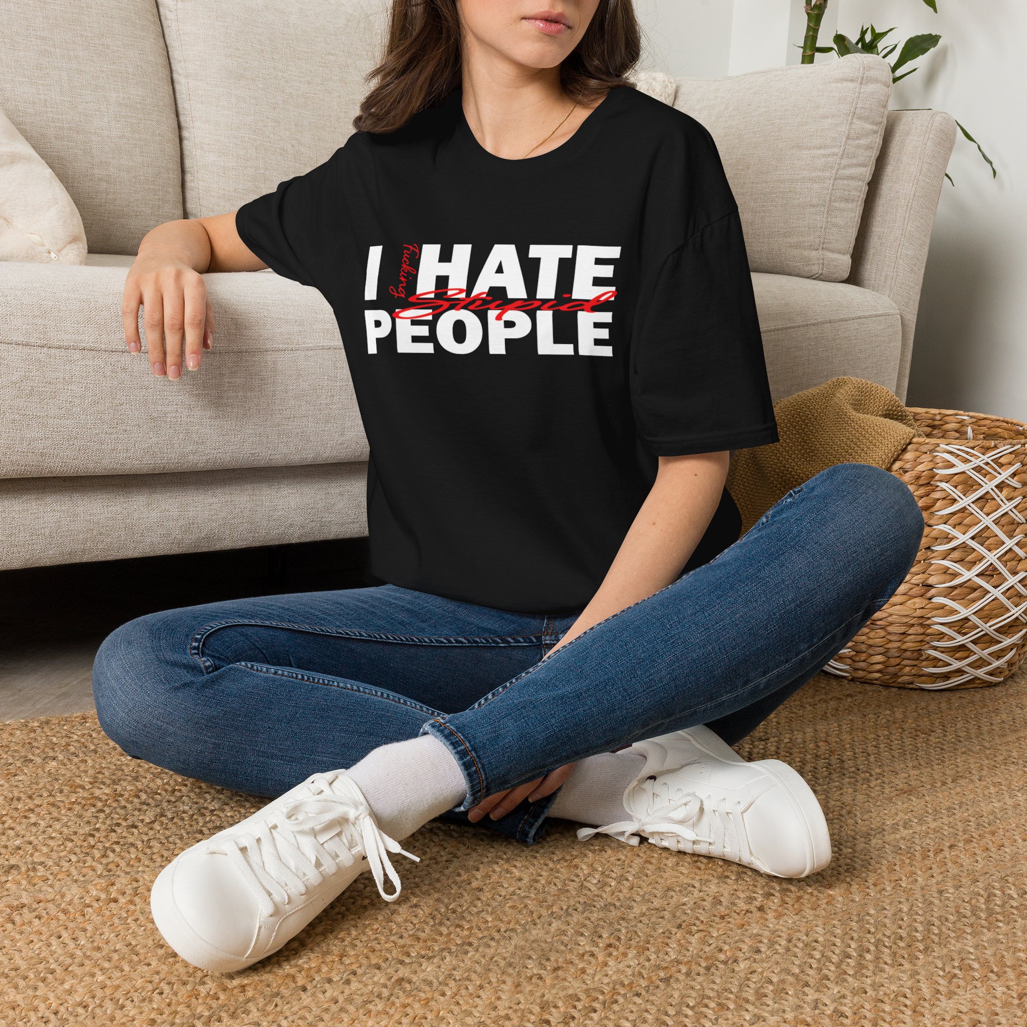 T-Shirt — 'Feeling Stupid' Script Graphic Tee - Image 2