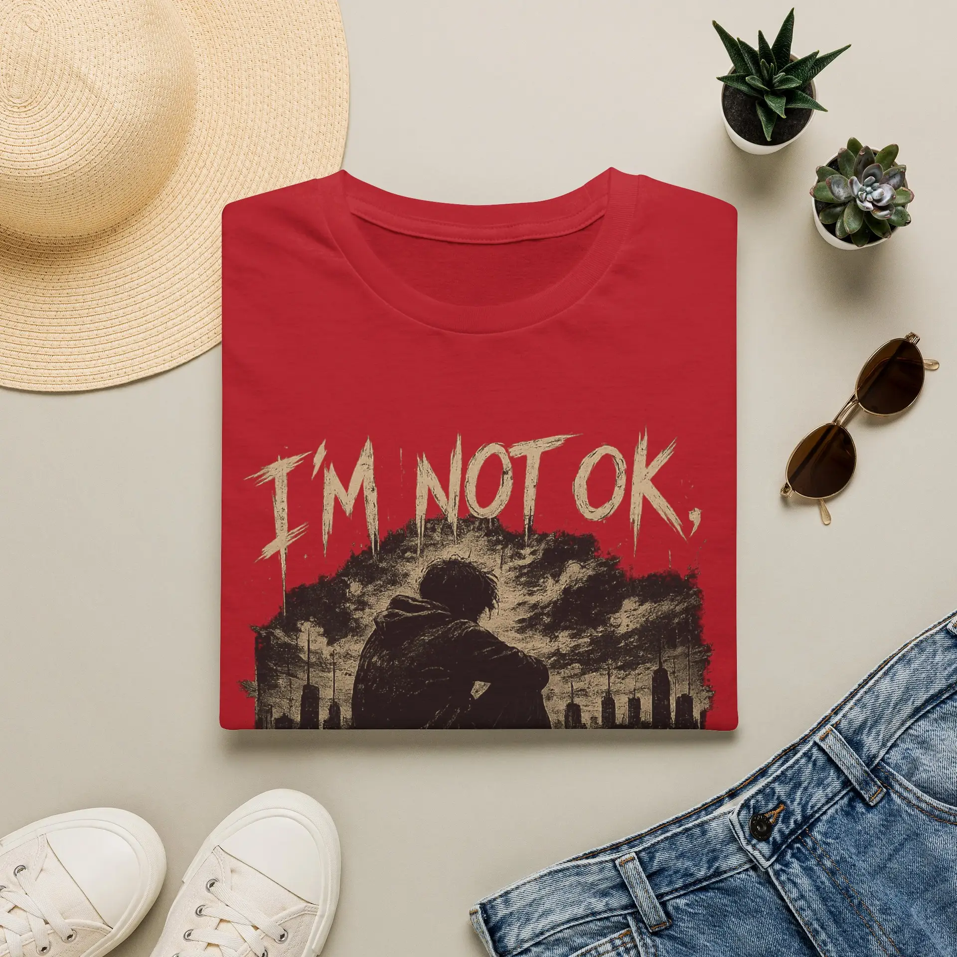 I'm Not OK T-Shirt — Mental Health Awareness Graphic Tee - Image 35