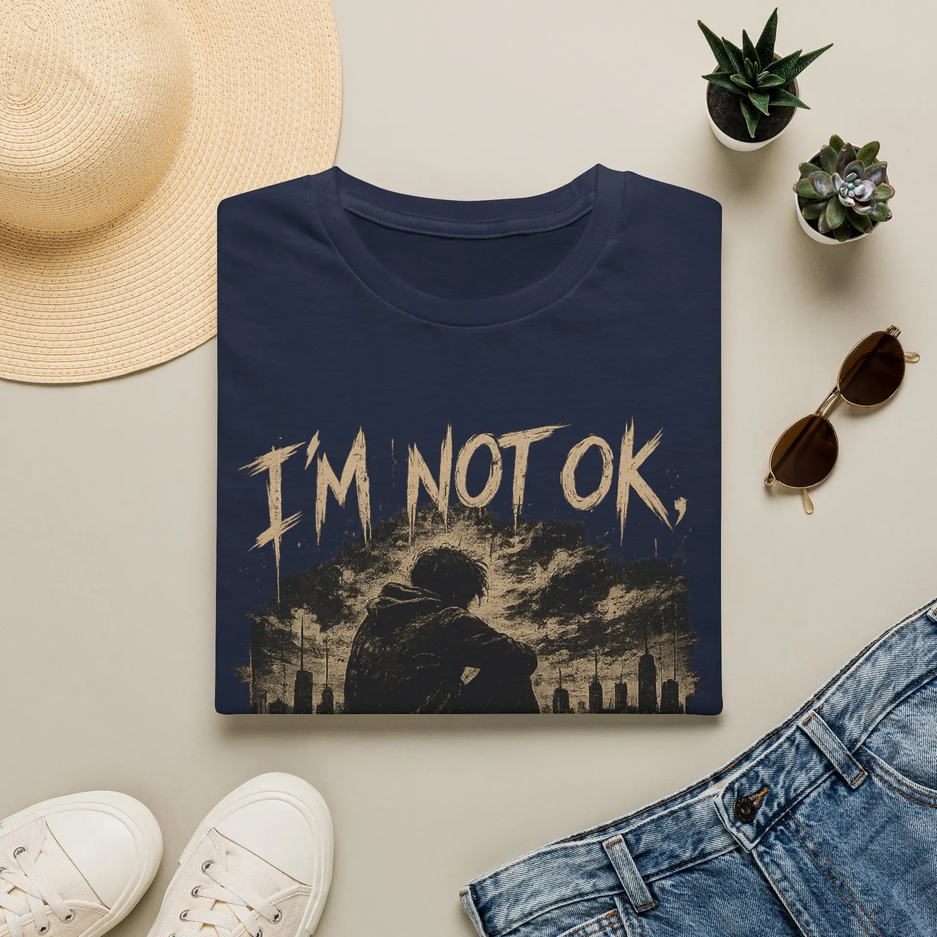 I'm Not OK T-Shirt — Mental Health Awareness Graphic Tee - Image 27