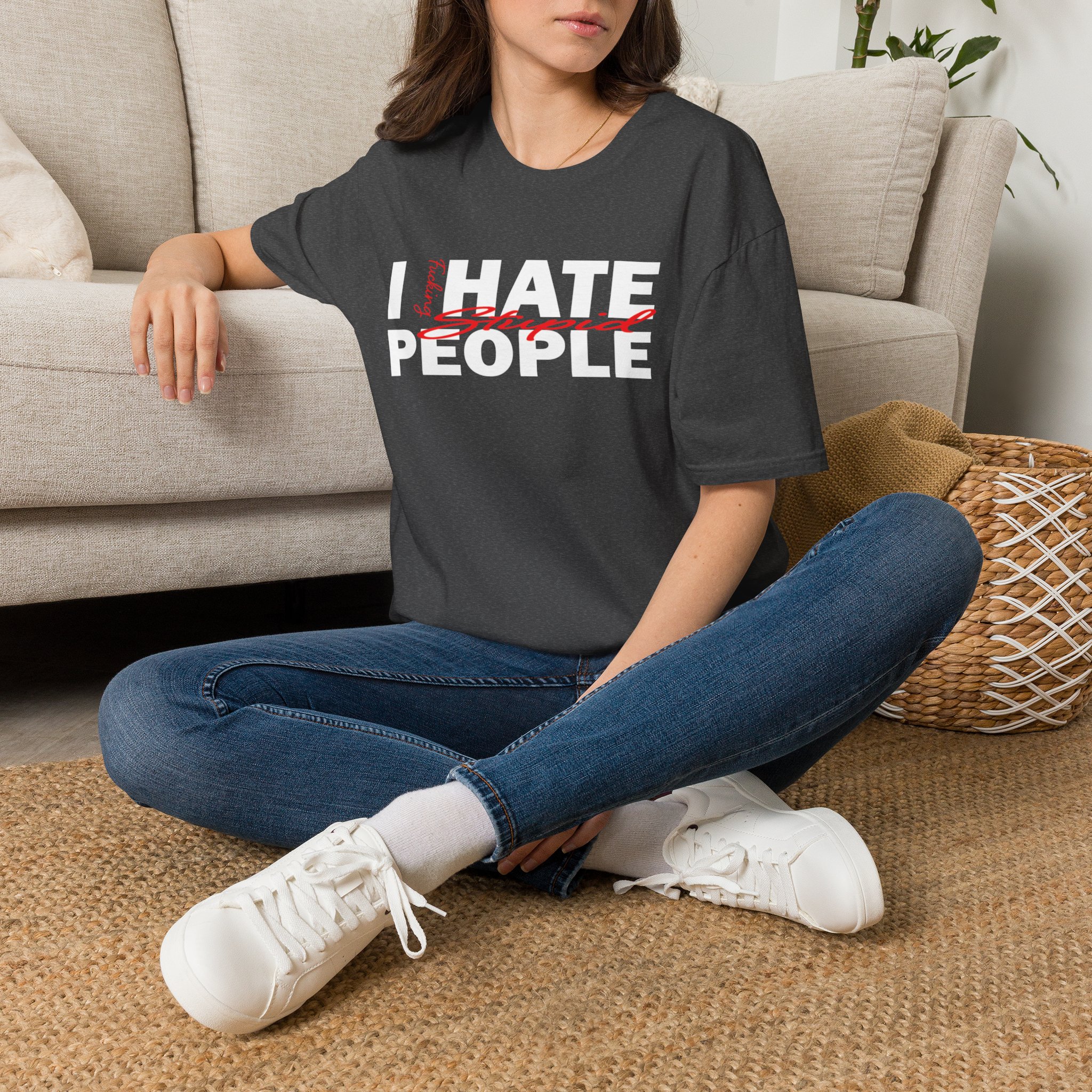 T-Shirt — 'Feeling Stupid' Script Graphic Tee - Image 23