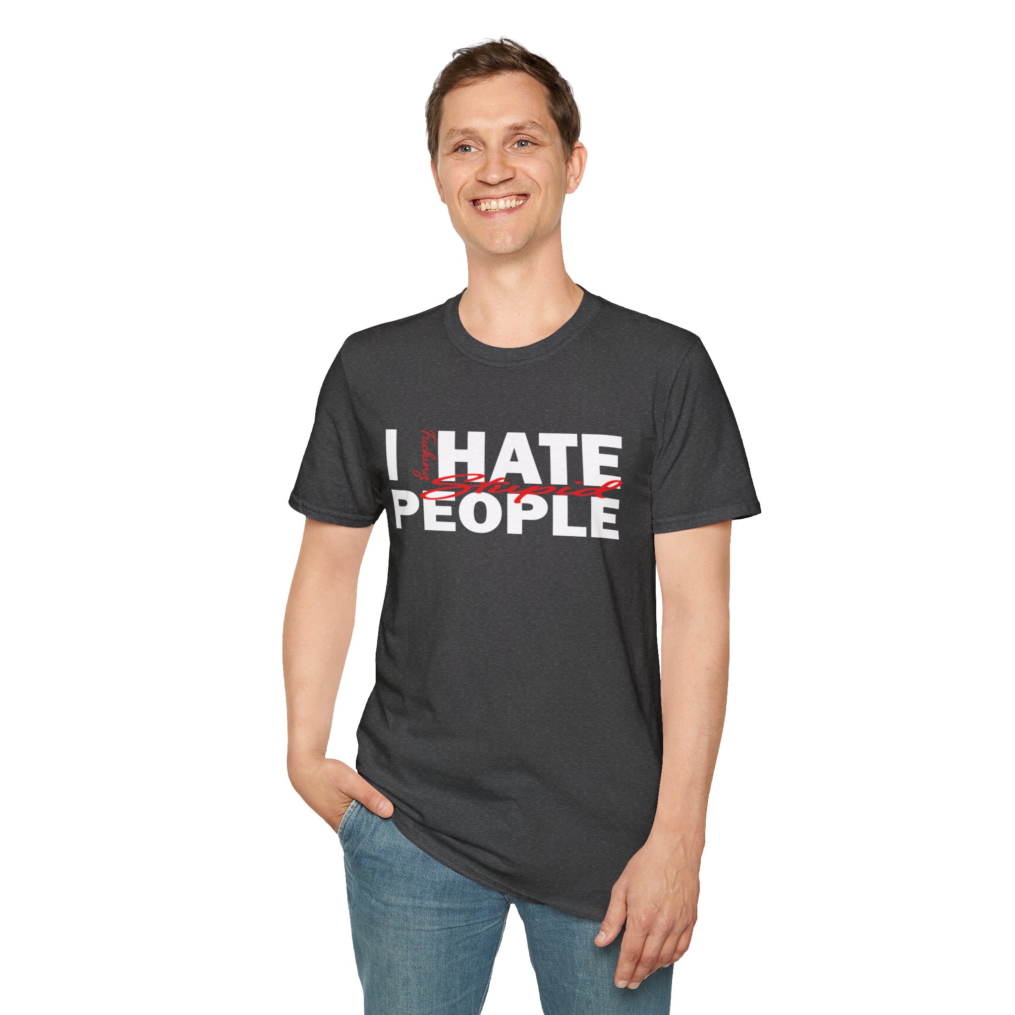 T-Shirt — 'Feeling Stupid' Script Graphic Tee - Image 26