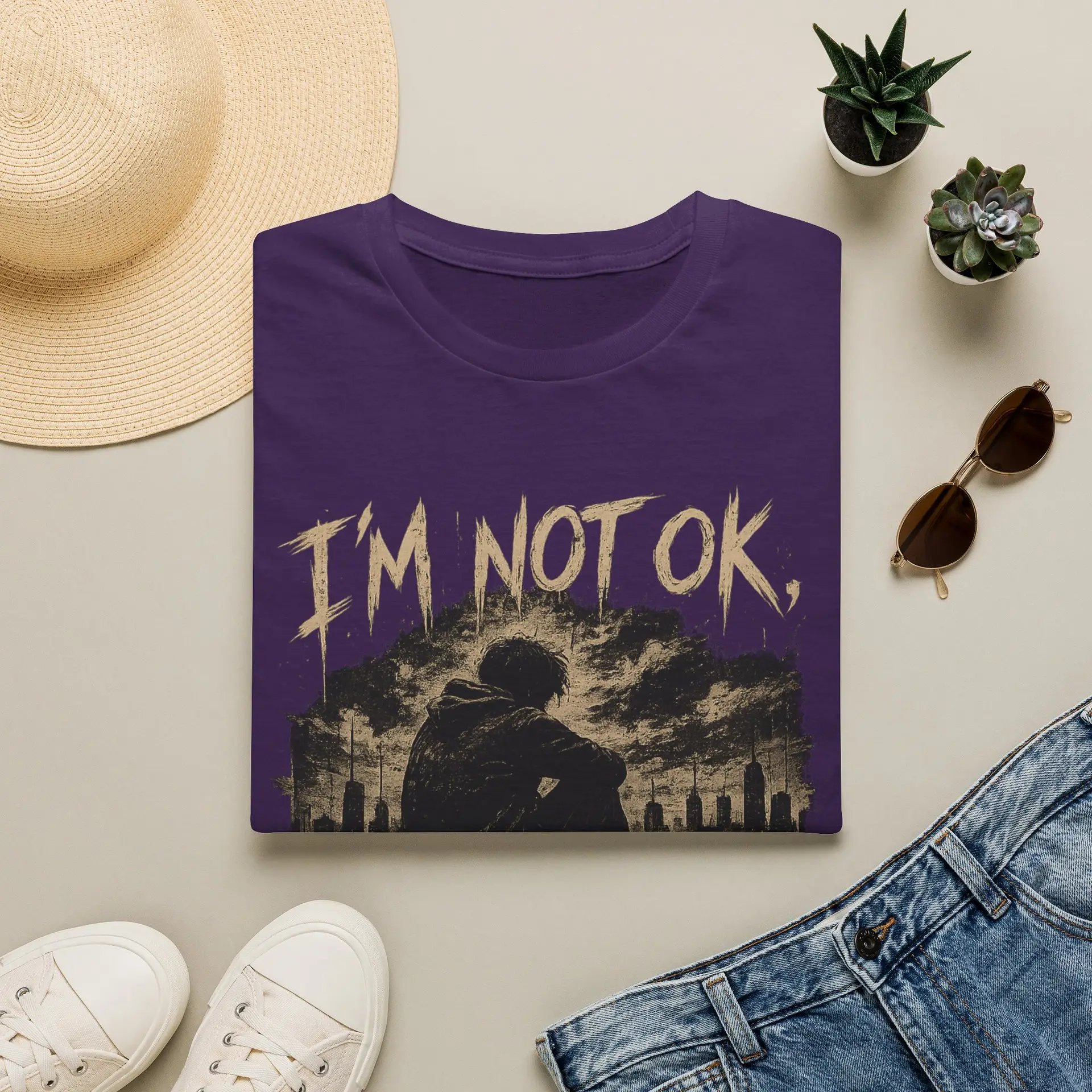 I'm Not OK T-Shirt — Mental Health Awareness Graphic Tee - Image 31