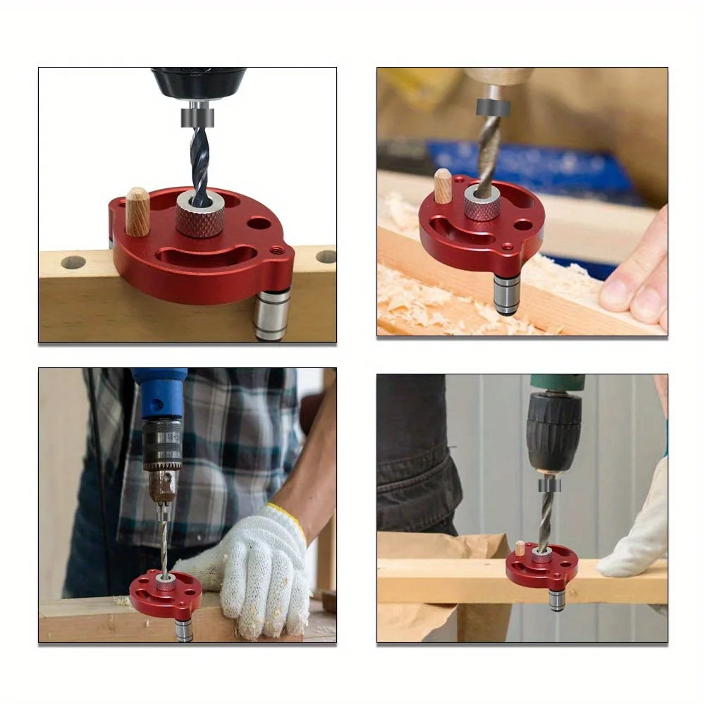Wnew Self-Centering Dowel Jig for Straight Wood Holes - Image 3