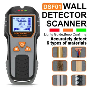 POROMETISTO 6-in-1 Electronic Stud Finder Wall Scanner with LCD Screen