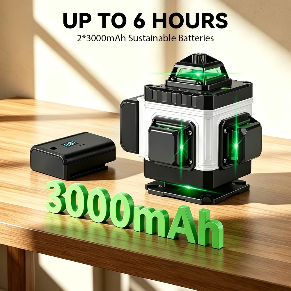 HGLINE 16-Line 4D Laser Level with App Remote Control (Vertical & Horizontal) - Image 3
